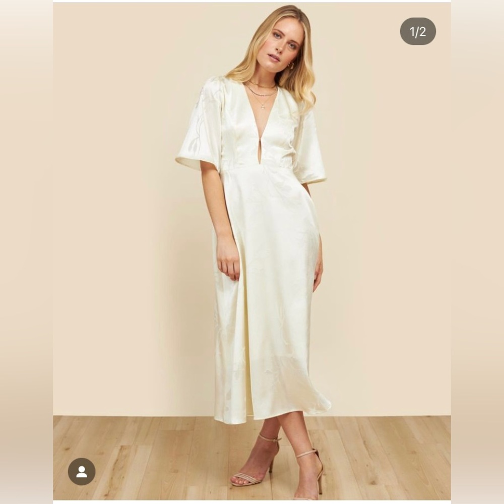 Park & Fifth Kendall Midi dress - angel satin NWT